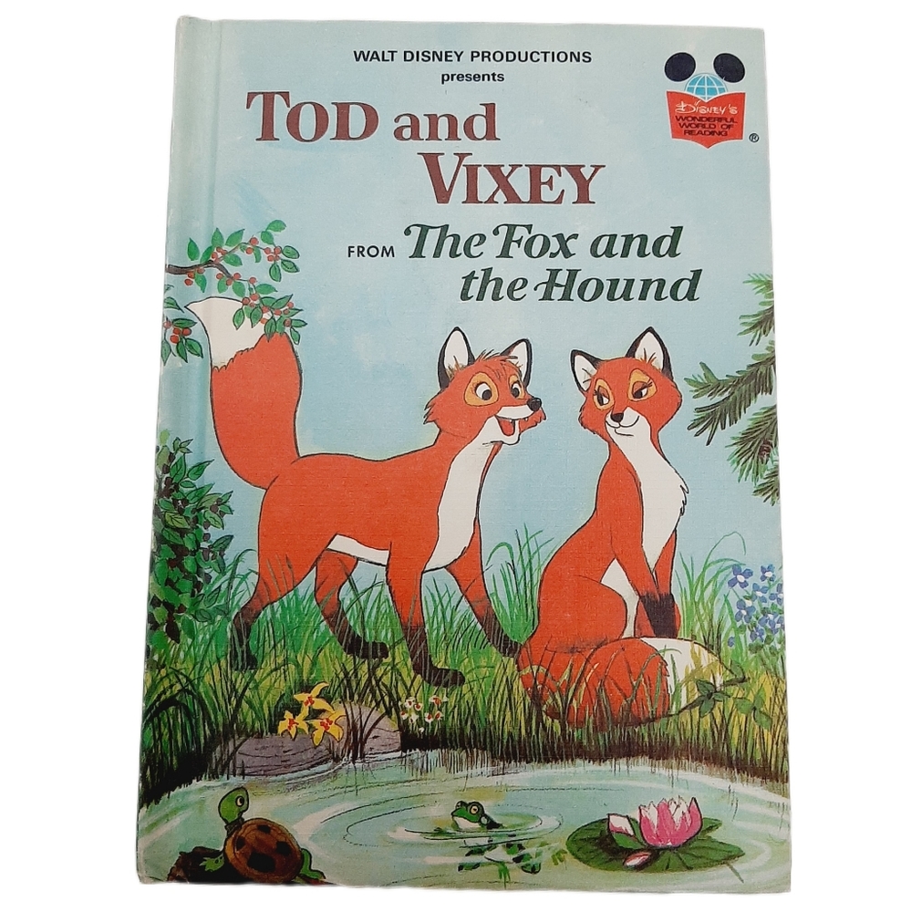 🍒4 for $20🍒 Vintage 1981 TOD AND VIXEY - Disney WWOR Book HC Kids